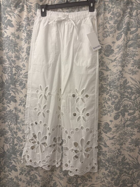 Splendid Pants - Splendid Emma Eyelet Pant Size XS White